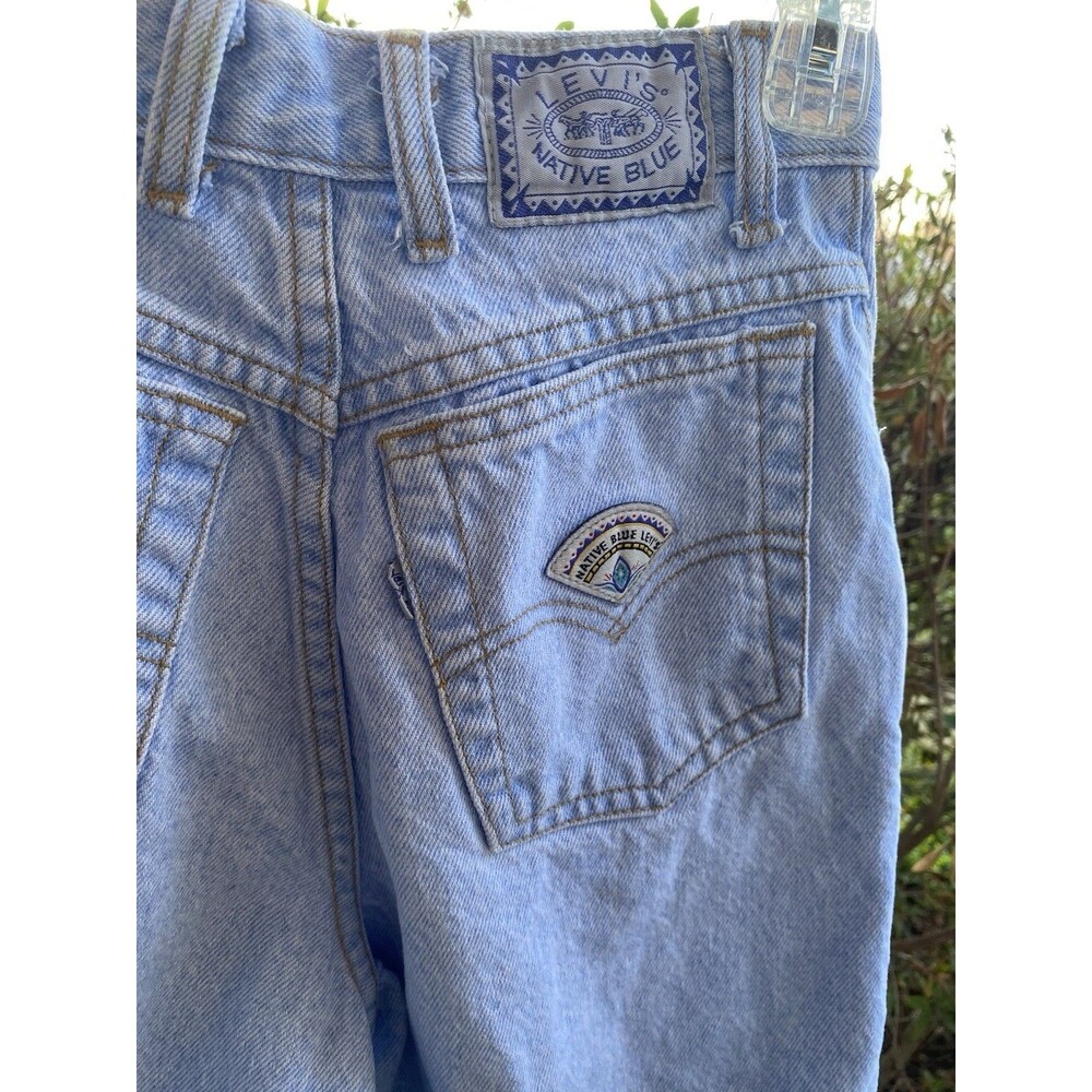 Native Blue Levi’s Jeans Women Size 3 Blue Mom Light Wash Denim Shorts 80s VTG - Picture 5 of 16